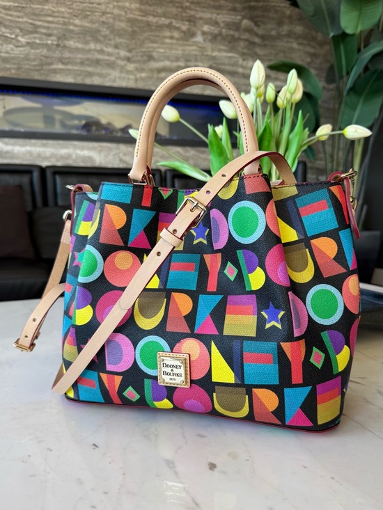 Dooney & Bourke Handbags - New Dooney & Bourke Art Deco Brenna Cotton/Leather Bag